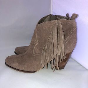 Steve Madden Women's Cian Taupe Ankle Boots Suede
